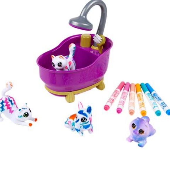 Crayola Scribble Scrubbie Pets Bath Tub Set New - Picture 5 of 11